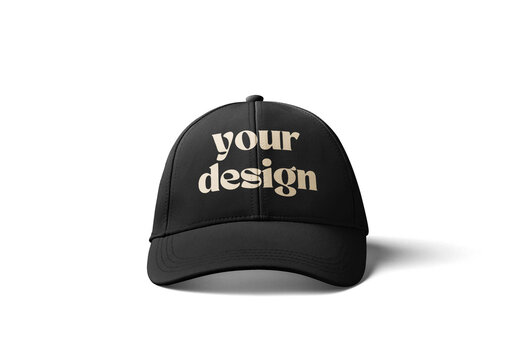 Mockup of customizable color baseball cap with customizable background