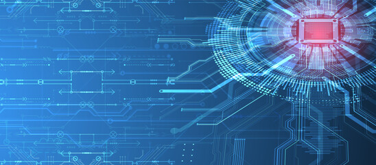 Abstract background on technological and scientific topics. CPU concept. Vector