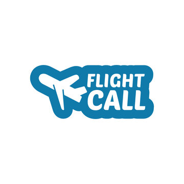 Vacation Flight call logo. Vector Logo Design. Travel agency and vector design. Airplane Vector illustration design template 