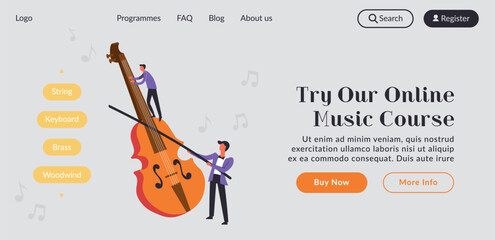 Online music course and classes on violin, website