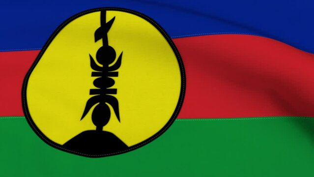 New Caledonia Flag Loop Background