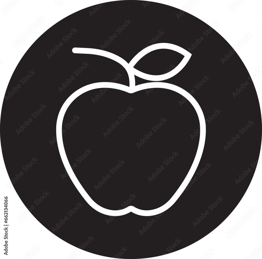 Aufkleber healthy apple icon. apple icon in trendy linear style with editable stock isolated on transparent ba