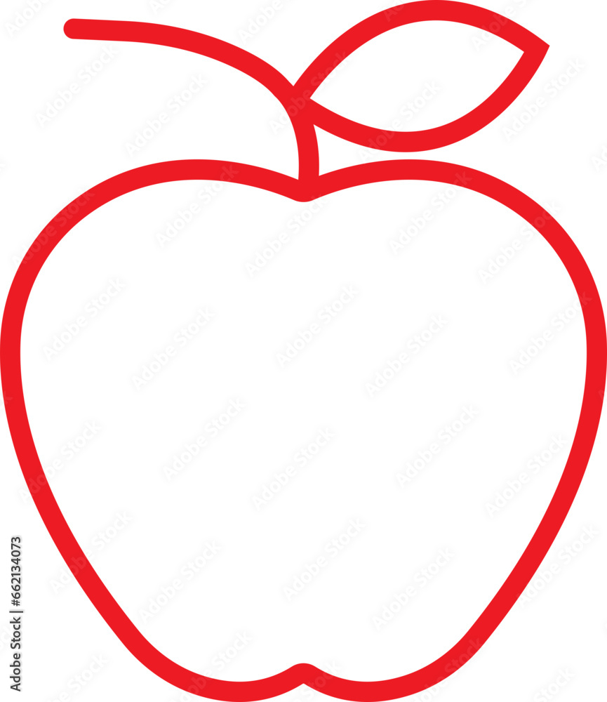 Aufkleber healthy apple icon. apple icon in trendy linear style with editable stock isolated on transparent ba