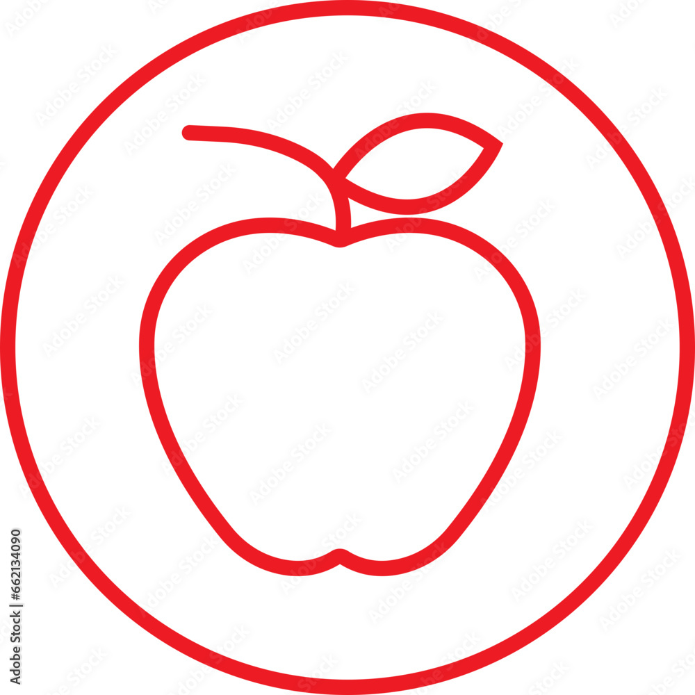 Aufkleber healthy apple icon. apple icon in trendy linear style with editable stock isolated on transparent ba