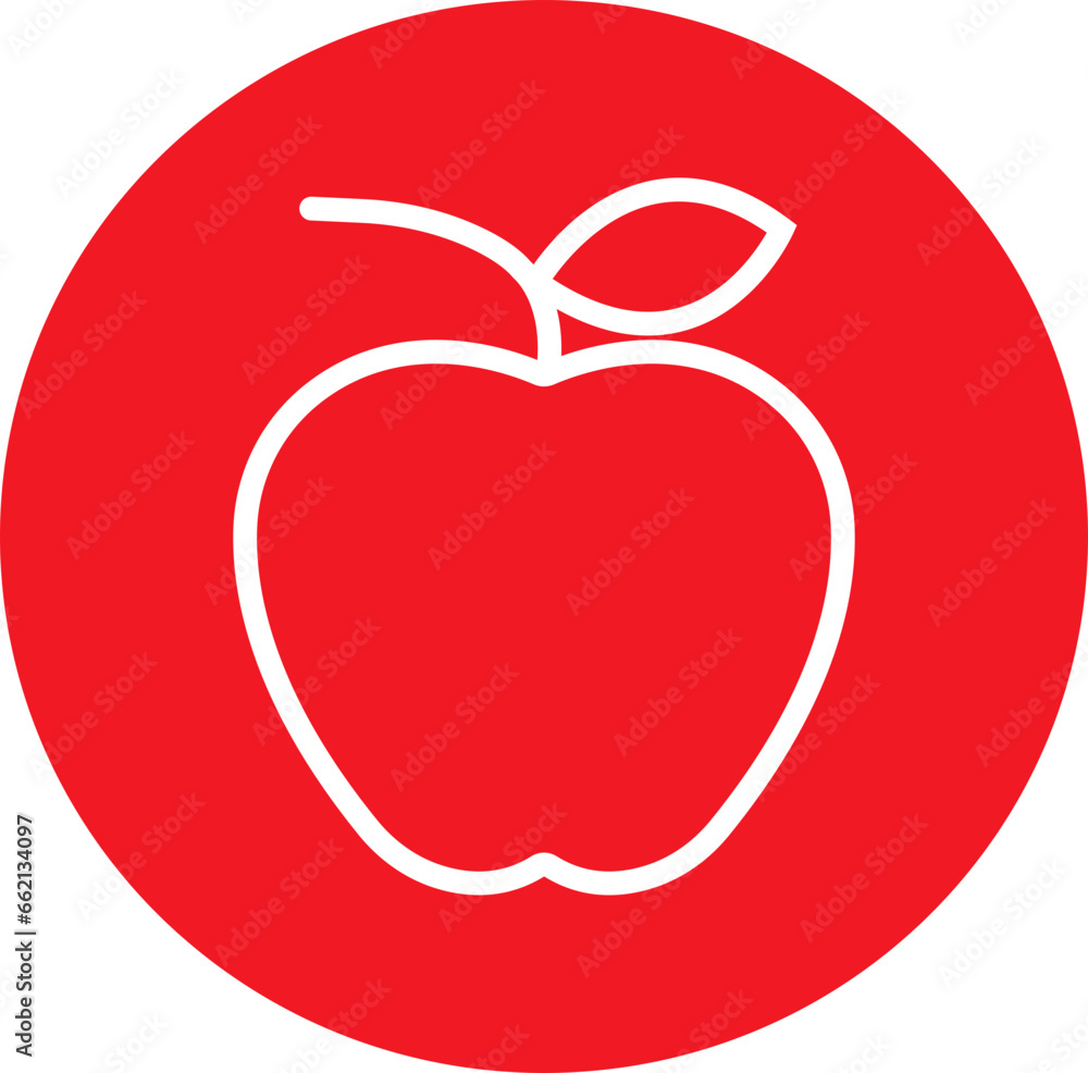 Aufkleber healthy apple icon. apple icon in trendy linear style with editable stock isolated on transparent ba