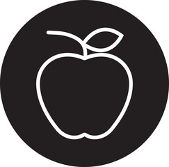 Healthy apple icon. Apple Icon in trendy linear style with editable stock isolated on transparent background. Apple along with leaves. Apple Icon page symbol for your web site design.