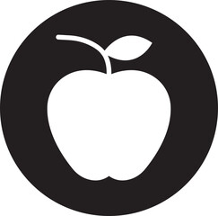 Healthy apple icon. Apple Icon in trendy flat style isolated on transparent background. Apple along with it leaves. Apple Icon page symbol for your web site design.