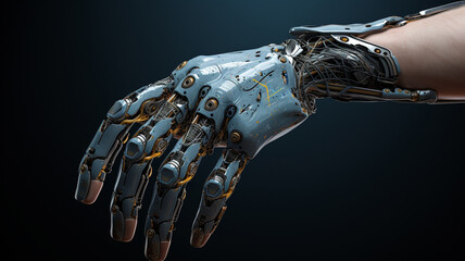 Hand of robot.