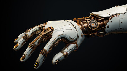 Hand of robot.