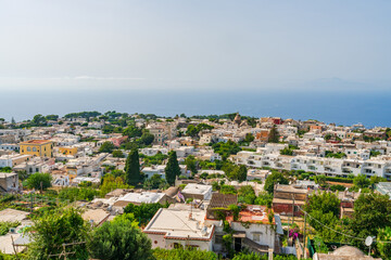 Fototapeta premium Panoramic views of Capri island in Italy