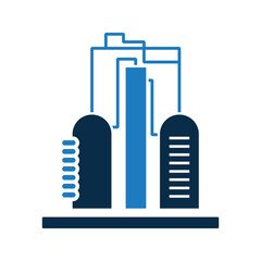 Industry, oil plant icon.