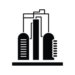 Industry, oil plant icon.