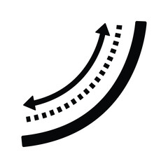 Ductility, elasticity, flexibility icon.
