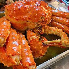 KING CRAB ALASKA MENU SEAFOOD ON PLATE