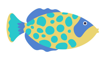 Colorful tropical exotic fish, marine animals