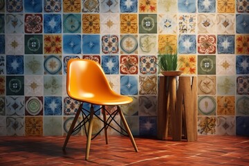 個性的な美しいデザインの壁紙のシンプルモダンな部屋　ミニマリスト