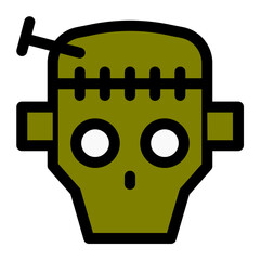 Zombie Halloween Icon Illustration