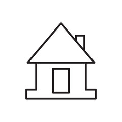 home icon vector, liner flat illustration on white background..eps