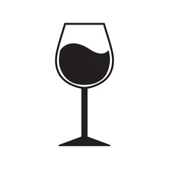 Wine glass icon. Goblet symbol. flat trendy style illustration on white background..eps