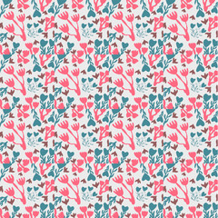Hand drawn abstract floral pastel pattern. floral style, Aztec style flower background design for wallpaper, card, template, print, vector, illustration, minimal abstract