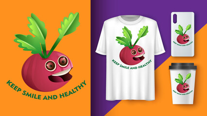 cute vegetabele design for tshirt