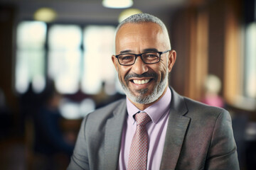 Fototapeta premium portrait of arabic business man wearing suit in office