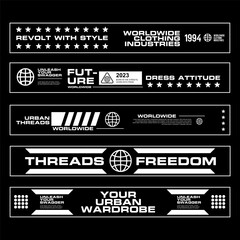 Naklejka premium Stripe line clothing streetwear design template