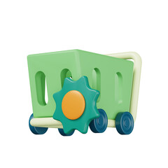 shopping cart 3d icon