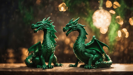 Beautiful Fantasy green Dragon Symbol 2024