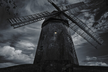 Old Windmill in Black and White - Dutch - Windmühle - Germany - Brandenburg