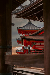 Fototapeta na wymiar japanese temple in the morning