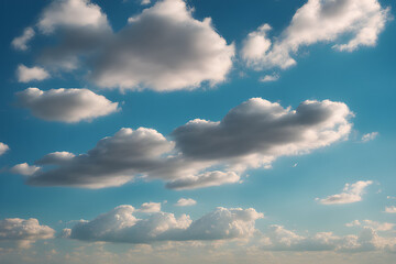Fototapeta na wymiar clear sky with clouds. Generative AI.