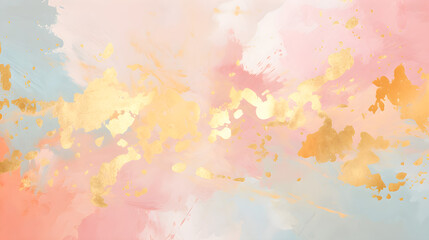 Abstract Minimalism: Gold and pastel background