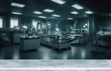 Desk for Production table of a medical laboratory