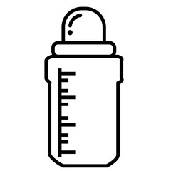 Baby Bottle Icon and Illustration in Line Style