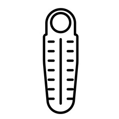 Sleeping Bag Icon and Illustration in Line Style