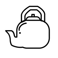Obraz premium Teapot Icon and Illustration in Line Style