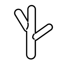Twigs Icon and Illustration in Line Style