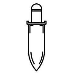 Knife Icon and Illustration in Line Style