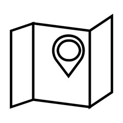 Camping Location Icon and Illustration in Line Style