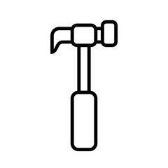  Hammer. Icon and Illustration in Line Style