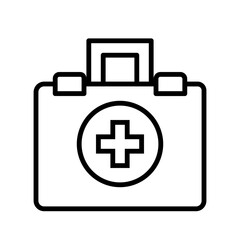 First Aid Icon and Illustration in Line Style
