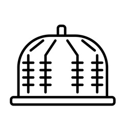 Obraz premium Chicken Basket Icon and Illustration in Line Style