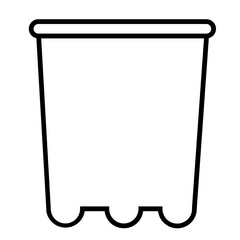 Pot Icon and Illustration in Line Style