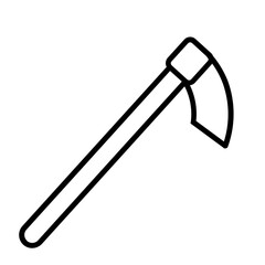 Hoe Icon and Illustration in Line Style