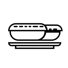 Pancong Cake Icon and Illustration in Line Style