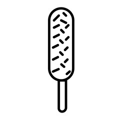 Banana Cocolate Icon and Illustration in Line Style