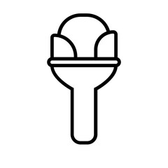Ice Cream Icon and Illustration in Line Style