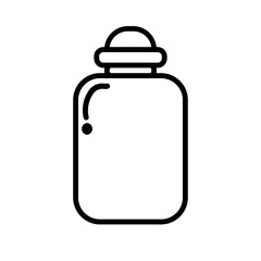 Drinking Water Icon and Illustration in Line Style