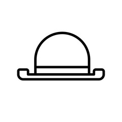 Hat Icon and Illustration in Line Style
